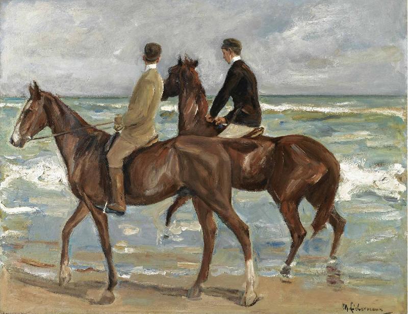 Max Liebermann Zwei Reiter am Strand China oil painting art